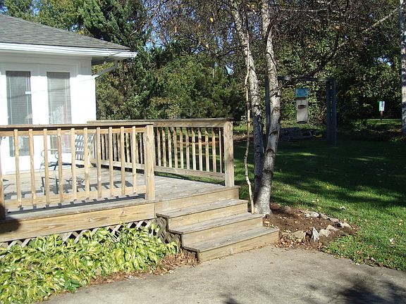 house side with deck & patio