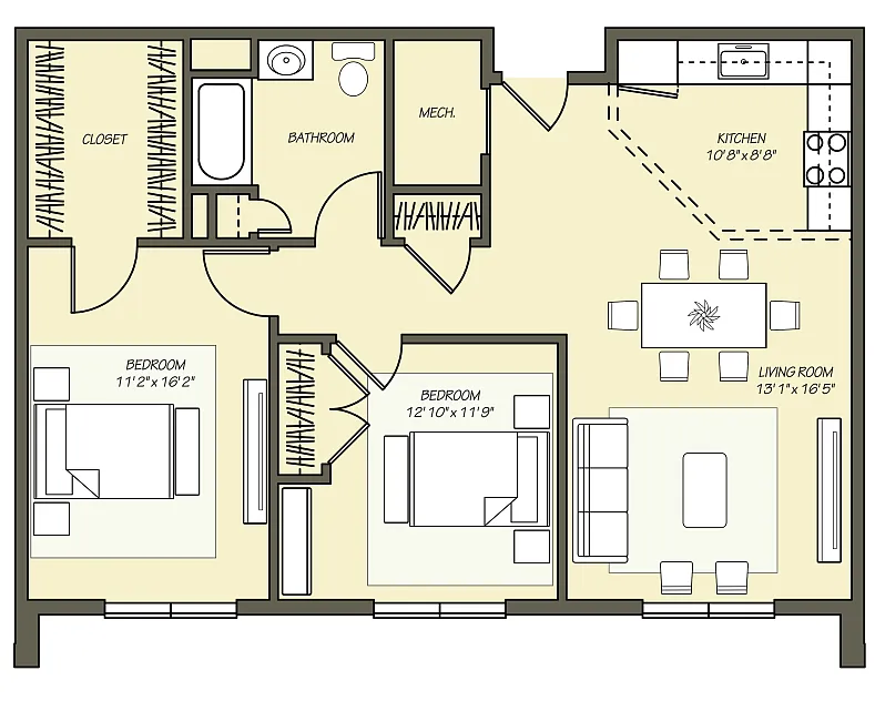 Floor plan 2 BEDROOM