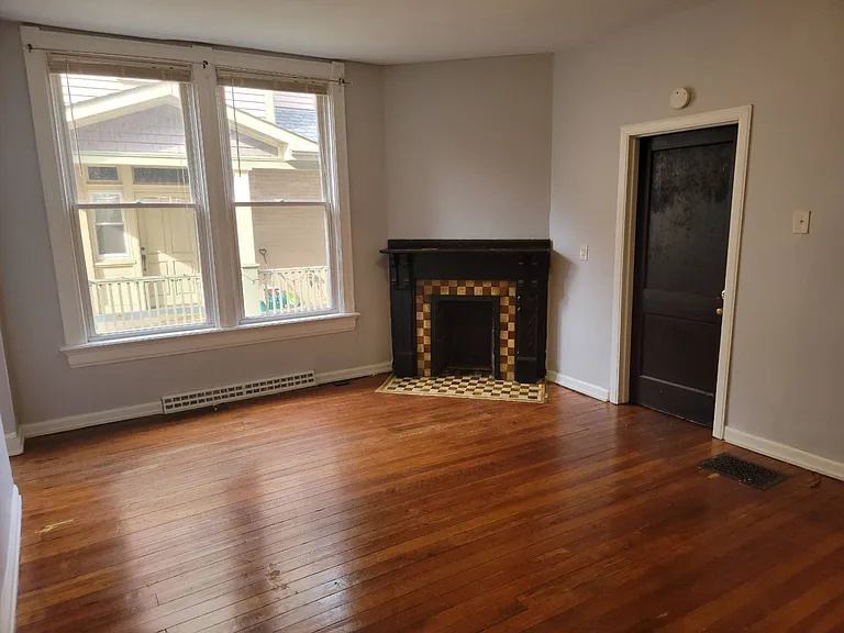 Living room with tall ceiling