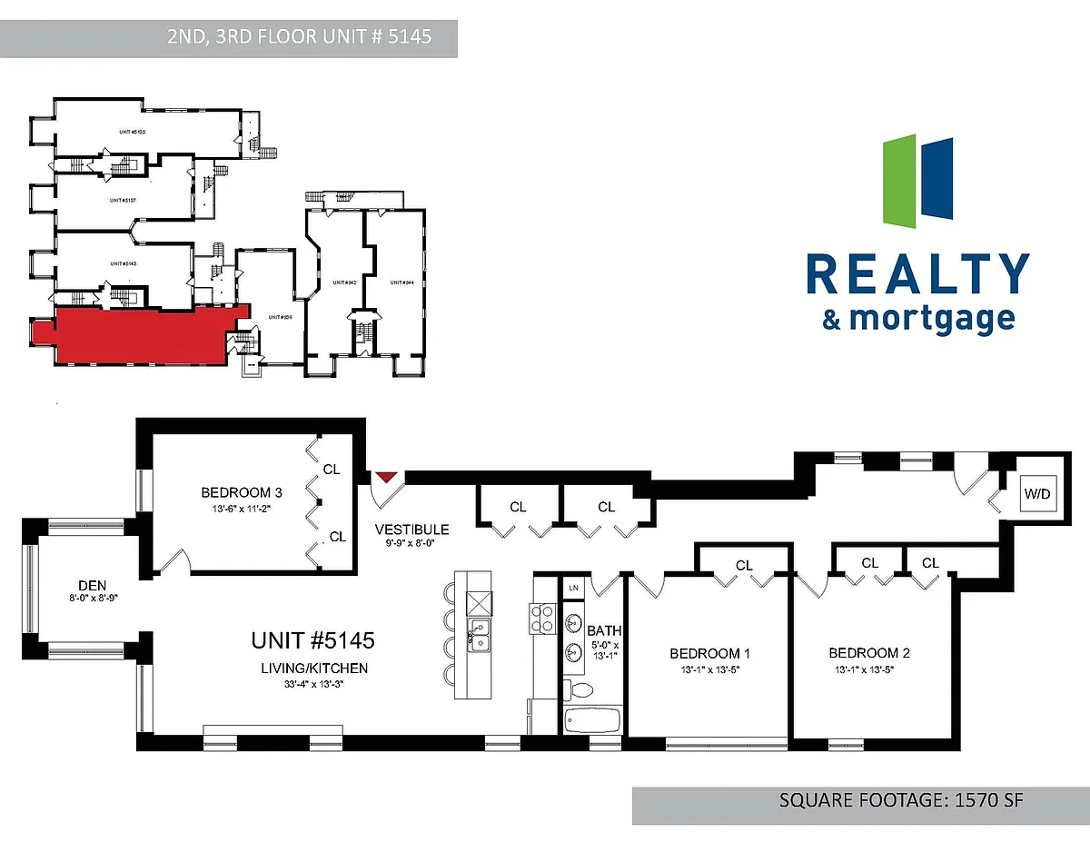 Floor plan 3 Bed 5145 2 and 3
