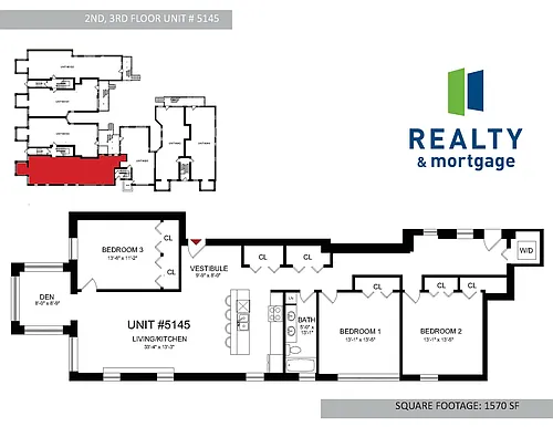 Floor plan 3 Bed 5145 2 and 3