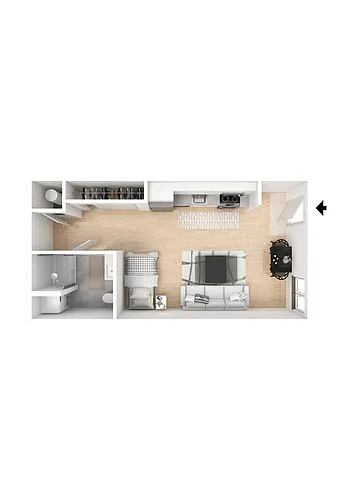 Floor plan Studio-A1A