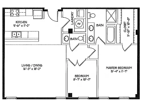 Floor plan 1 Bedroom