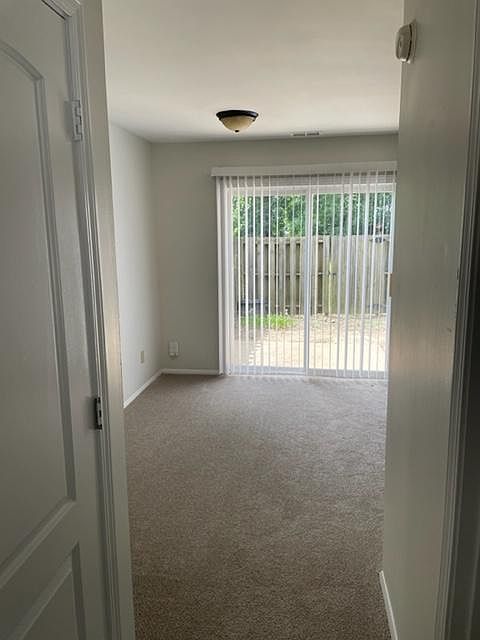 Dining area leading to backyard