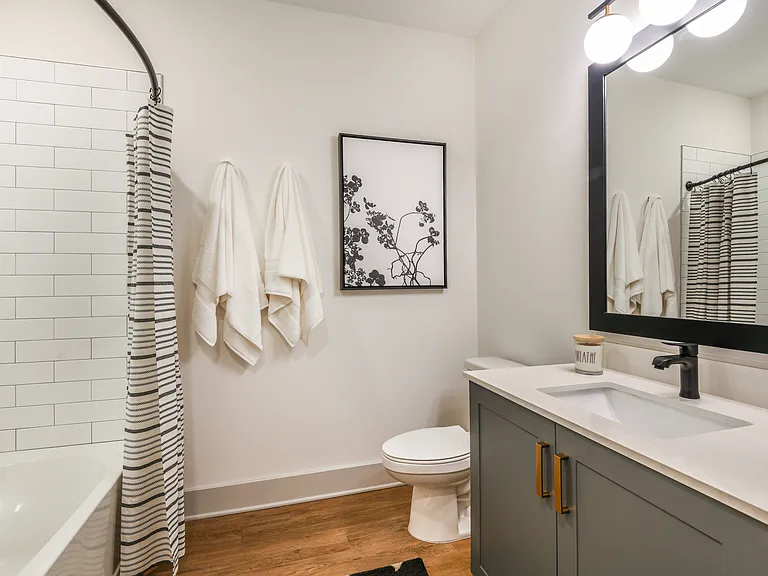 Bright and thoughtfully-designed bathrooms made for daily ease.