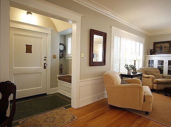 Vestibule with Original Tile & Bench