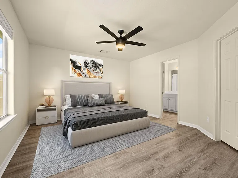 Master bedroom - staged