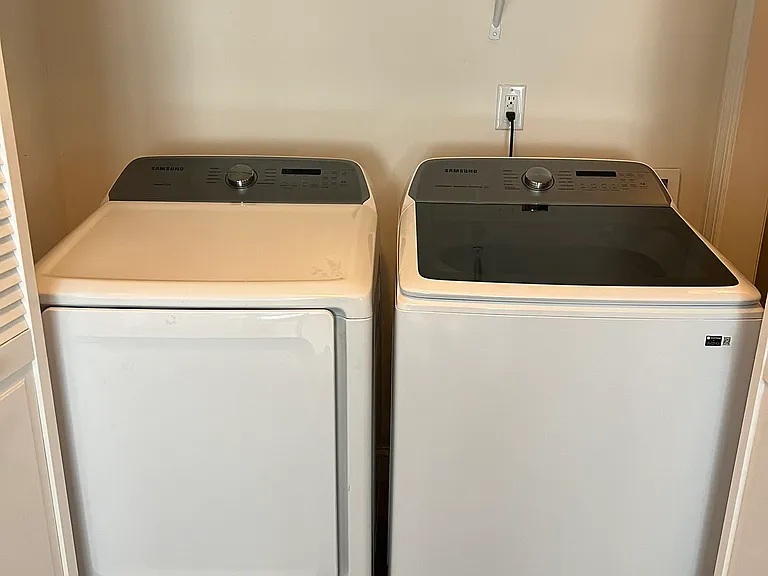 In-house high capacity, new washer and dryer