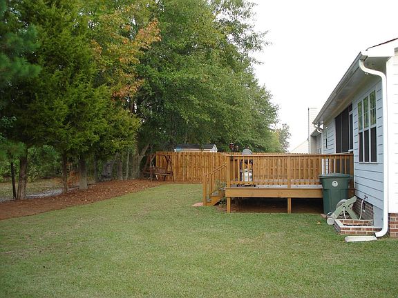 Back yard and deck