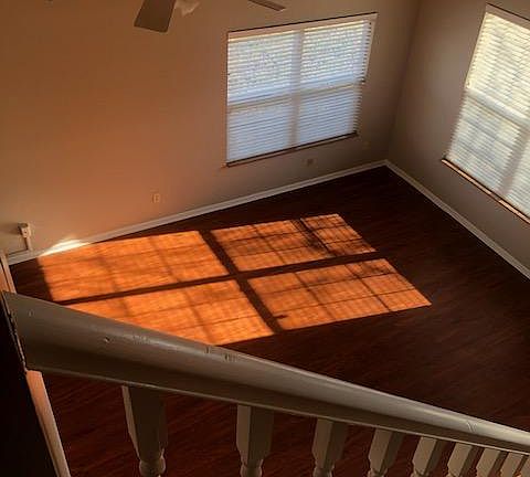 Open two story living room