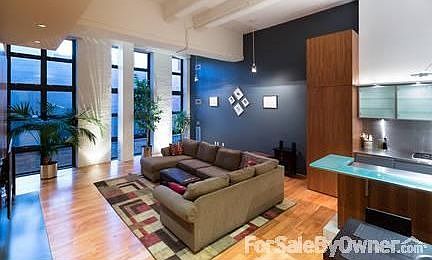 Living Room w/ Floor to Ceiling Windows