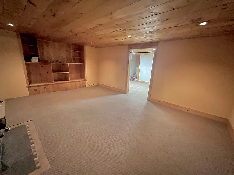 finished basement goes length of house
