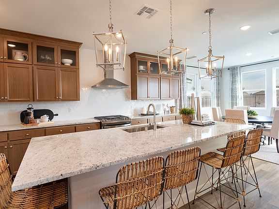Kitchen with upgraded faucet