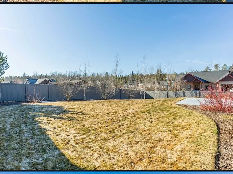 side view of back yard