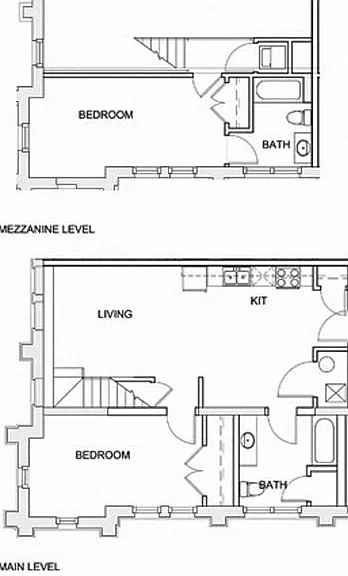 Floorplan of a unit at 3 Points Loft.