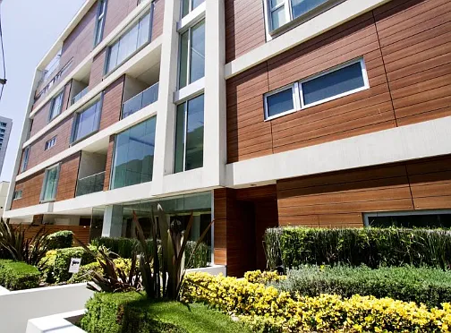 Front view of building