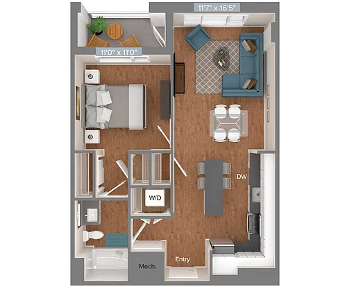 Floor plan A2-702S-1-907
