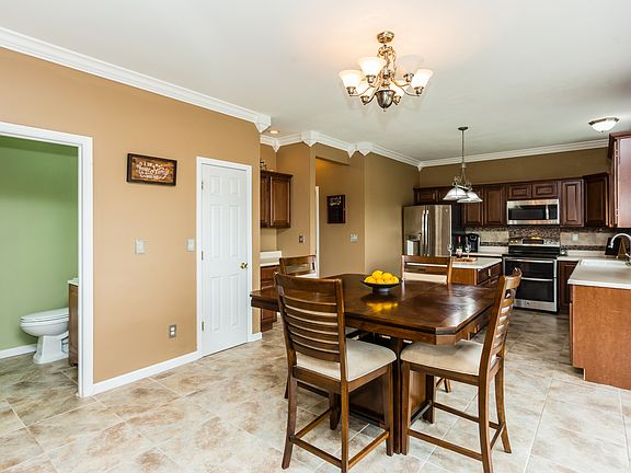 Breakfast open to kitchen