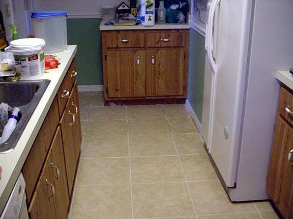 Kitchen with ceramic tile floors