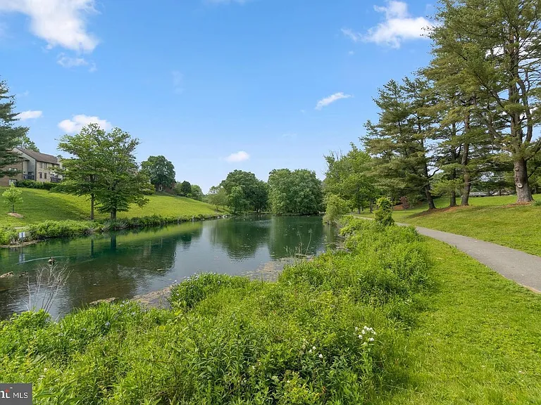 Path to lake near playground