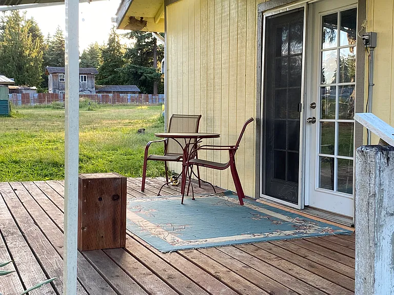 Covered back porch