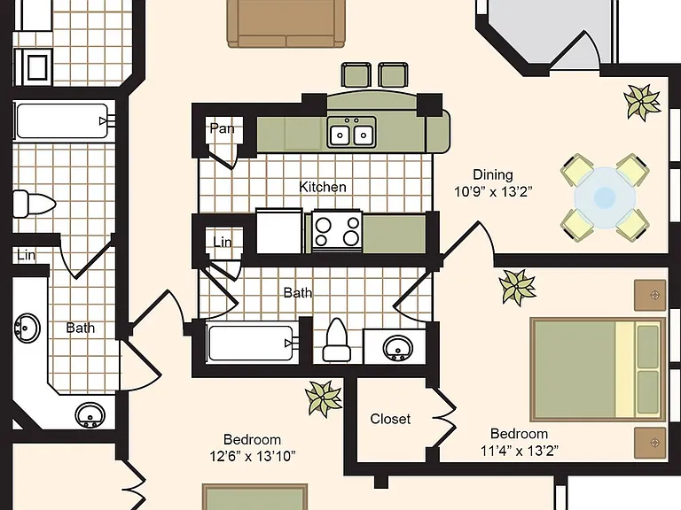 F | 2x2 | 1220 sq ft F | 2x2 | 1220 sq ft