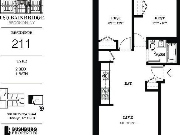 2nd image of 182 Bainbridge St #211