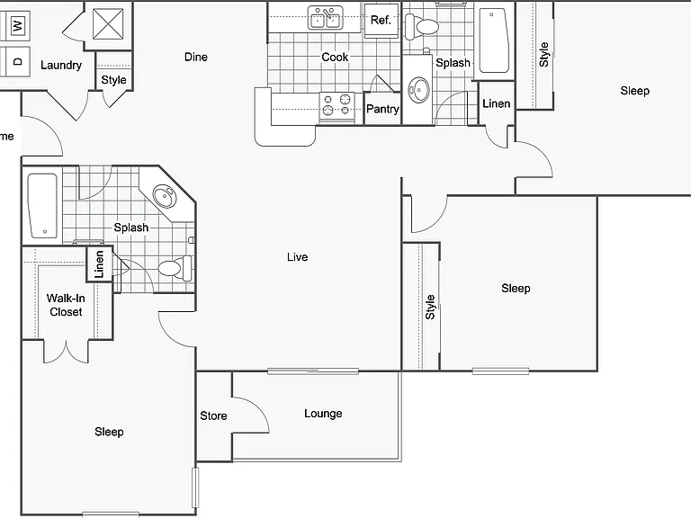 Concord Lura | 3-Bedroom Floorplan Concord Lura | 3-Bedroom Floorplan