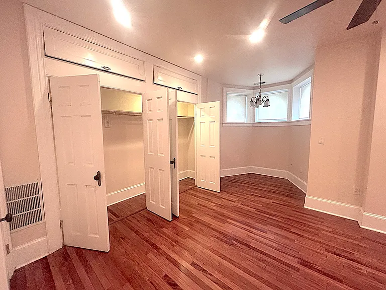 front bedroom, closets