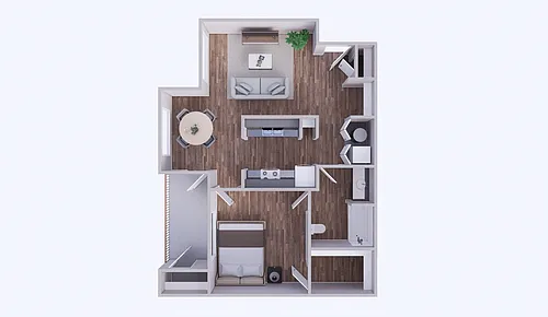Floor plan 1x1 sh