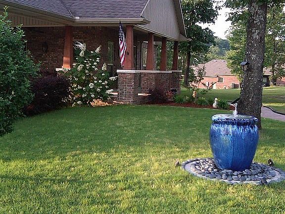 fountain in front yard