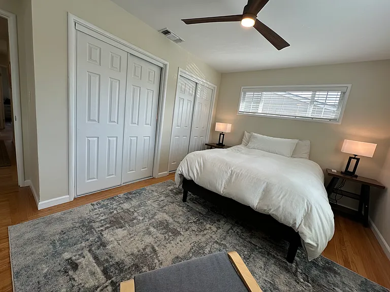 Master bedroom double closets