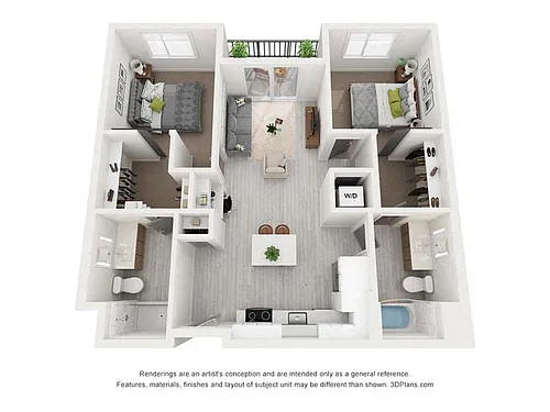 Floor plan 2X2 B1