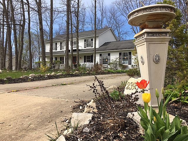 Driveway and house