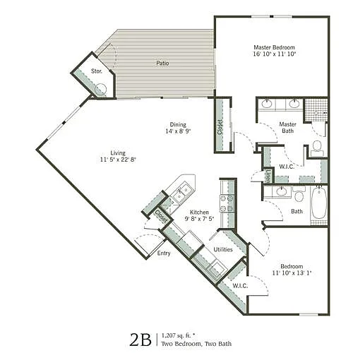 Floor plan 2B