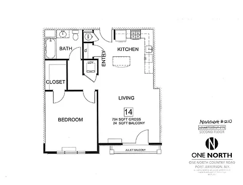 Floor plan One Bedroom B