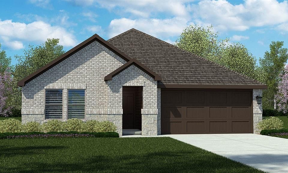 Front Elevation - D.R. Horton''s JustinFloorplan Elevation G - All Home and community information, including pricing, included features, terms, availability and amenities, are subject to change at any time without notice or obligation. All Drawings, pictures, photographs, video, square footages, floor plans, elevations, features, colors and sizes are approximate for illustration purposes only and will vary from the homes as built.