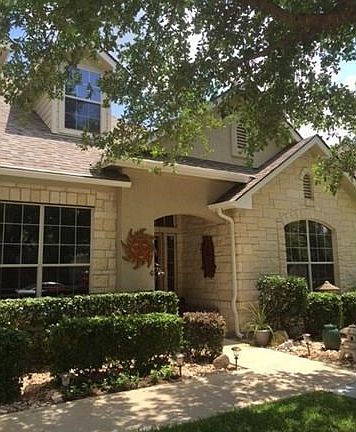This is a one story home with a game room and half bath up. It has been upgraded with all flooring on first floor replaced in 2013 except the tile, LOTS of double crown mold throughout and even in the master bath, ceiling fans in all the bedrooms, family,