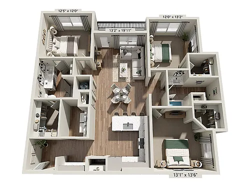 Floor plan C1B
