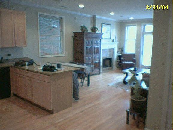 from hallway view (kitchen/living area)
