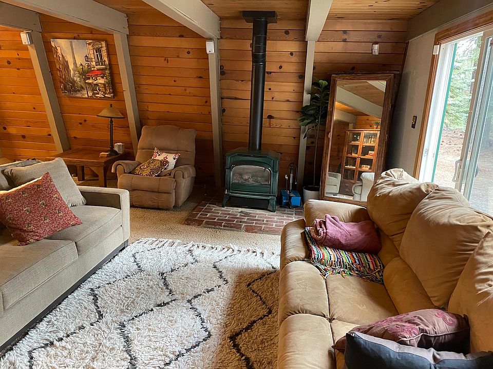 Living area and gas fireplace.