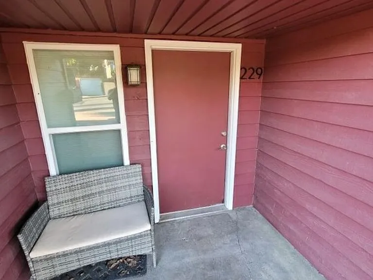 Front door of 229 6th Street.