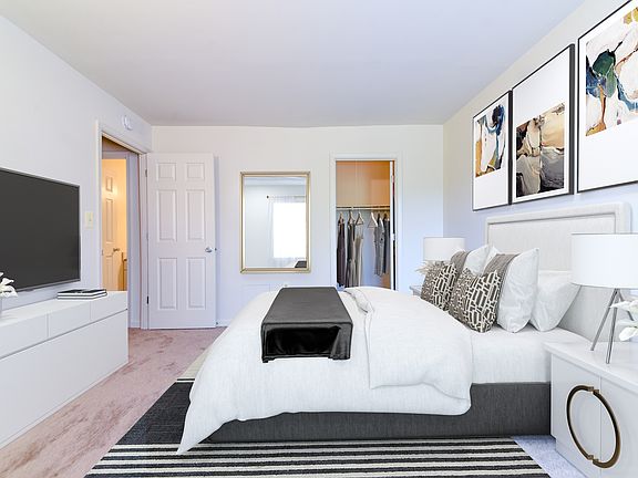 Primary bedroom with walk-in closet