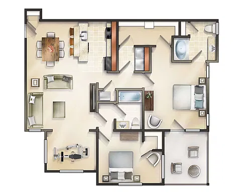 Floor plan The Belvedere w/Sunroom