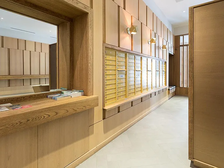 Lobby with Secure Package Delivery