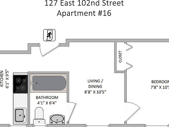 2nd image of 127 E 102nd St APT 16