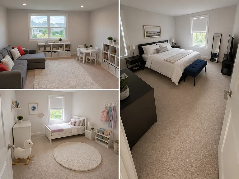 Top left is flex/toy room on second floor