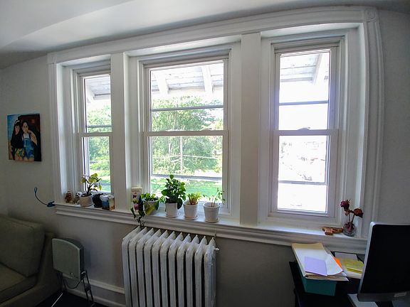 Great view of park from big living room windows