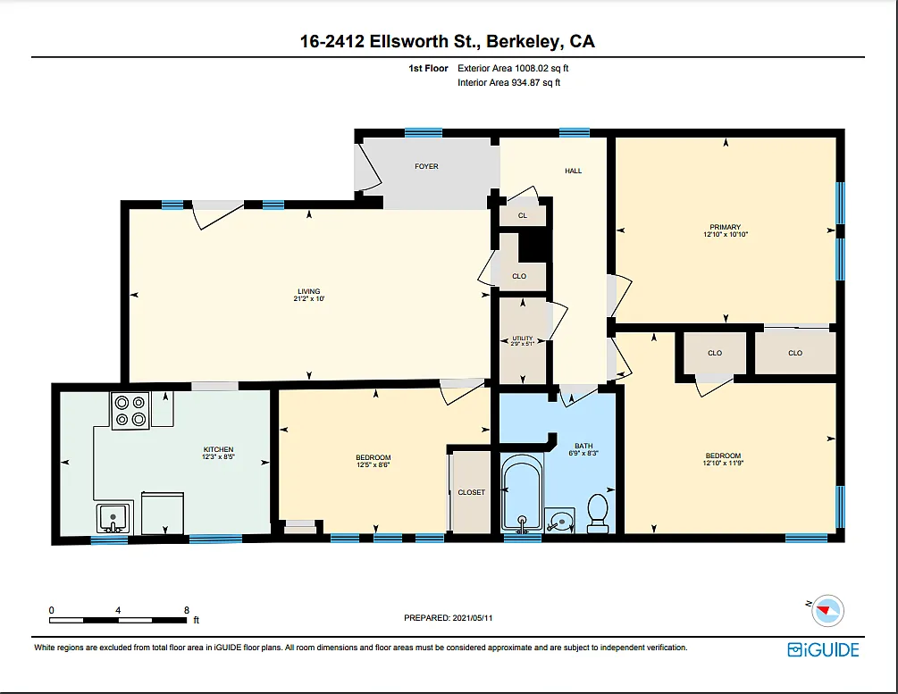 Floor plan 3 Bedrooms, 1 Bathroom