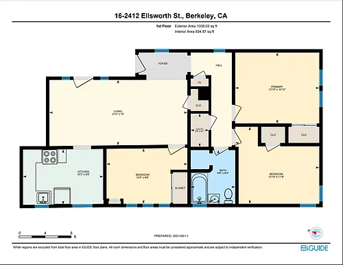 Floor plan 3 Bedrooms, 1 Bathroom